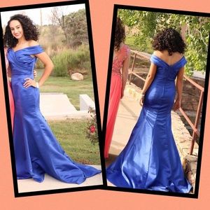 Royal blue elegant dress